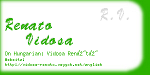 renato vidosa business card